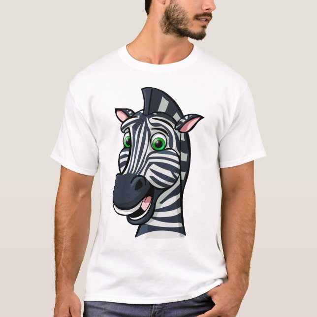 T-shirt Zèbre de bande dessinée (Devant)