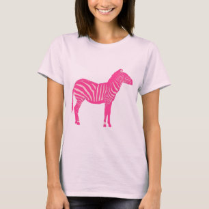 T-shirt Zèbre - Fuchsia et rose clair