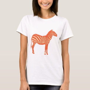 T-shirt Zèbre - Mandarin et orange clair