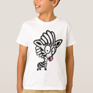 T-shirt Zèbre mignon de bande dessinée
