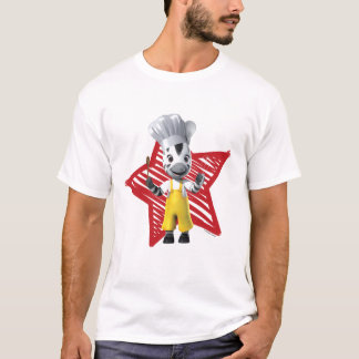 T-shirt Zèbre mignon de garçon de cuisine de ZOU