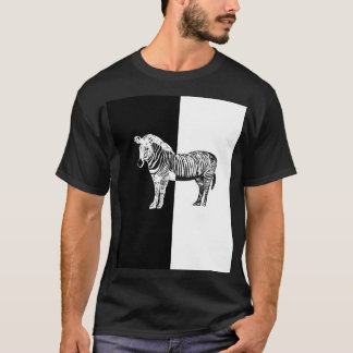 T-shirt Zèbre noir et blanc