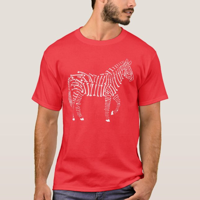 T-shirt Zèbre, os, rayons X, drôle (Devant)