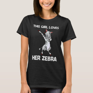 T-shirt Zèbre pour filles enfants animal de zoo africain