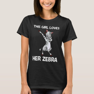 T-shirt Zèbre pour filles enfants animal de zoo africain