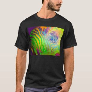 T-shirt Zèbre sauvage psychédélique de la vie