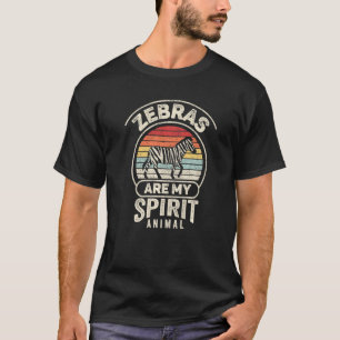 T-shirt Zèbre vintage Retro Sont Mon Esprit Animal Zèbre