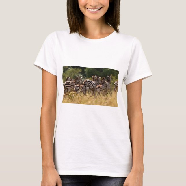 T-shirt Zèbres en mouvement : Un voyage de mille milles (Devant)