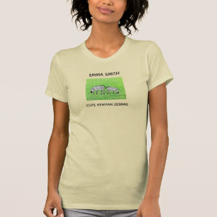 T-shirt Zèbres Kenyans Heureux et Mignons