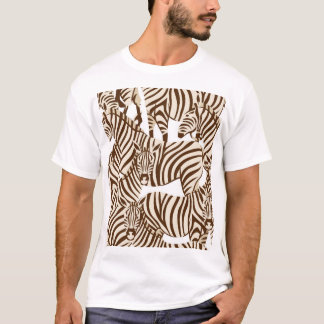 T-shirt Zèbres, savane sauvage, motif sans soudure