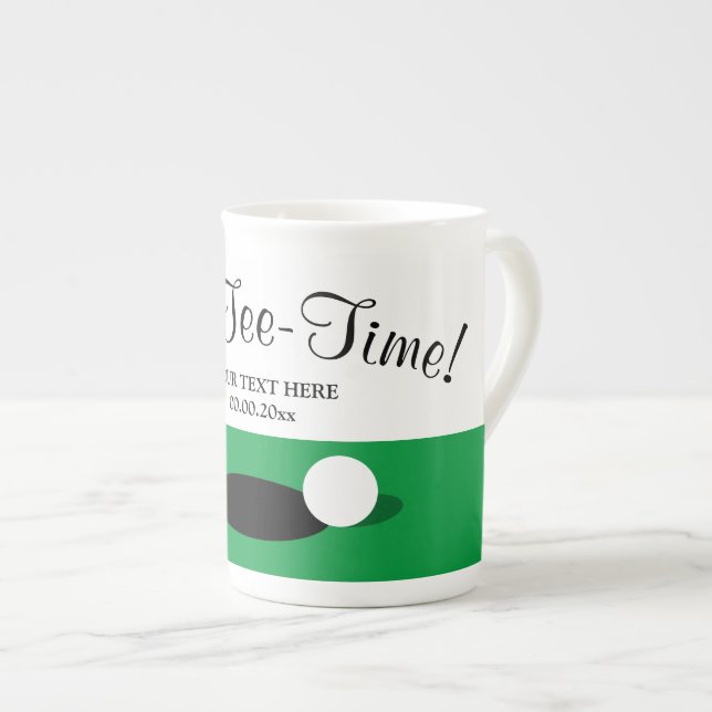 T-Shirt-Zeit lustige Tee-Tasse Geschenk für Golfsp Prozellantasse (Vorderseite Rechts)