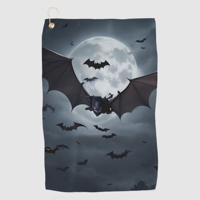 T-Shirt Zeit mit Drehung: Halloween-Golftücher Golfhandtuch (Vorderseite)