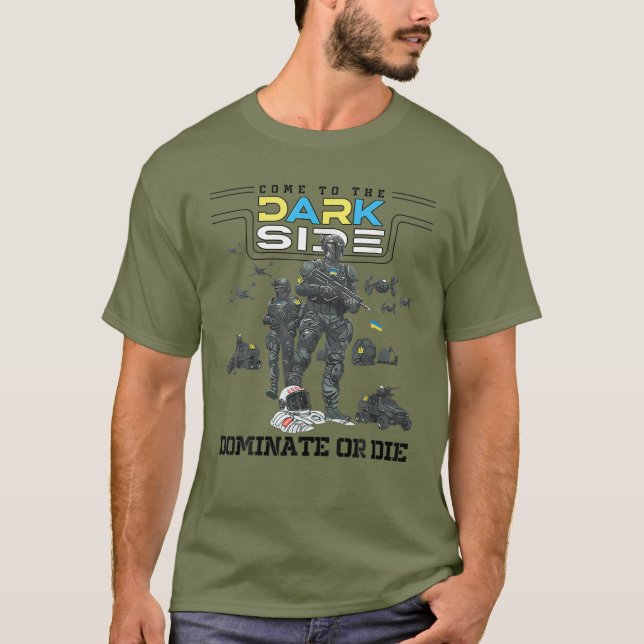 T-shirt Zelensky Arrive À La Face Sombre De L'Ukraine Patr (Devant)