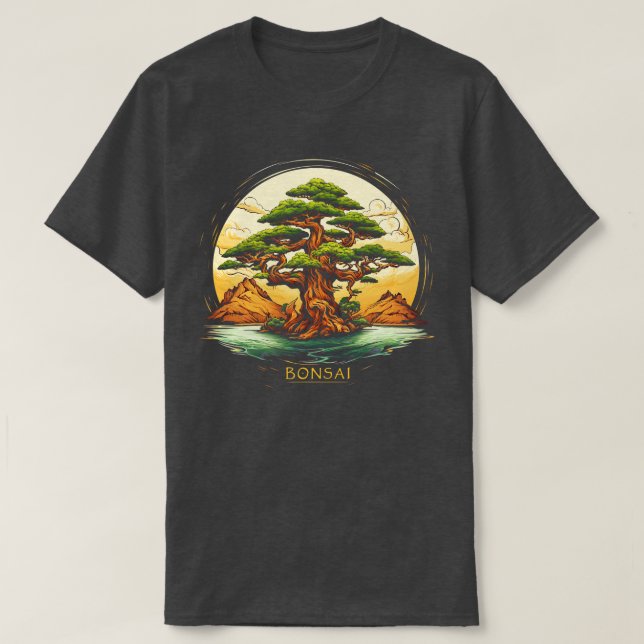 T-shirt Zen Bonsai Art Bonsai Arbre (Design devant)
