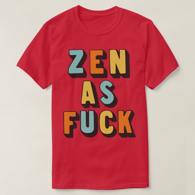 T-shirt Zen en Retro Typographie Design 3 (Design devant)