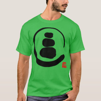 T-shirt Zen Enso Circle and Zen stones