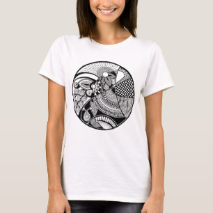 T-shirt Zendala abstrait sur le cercle