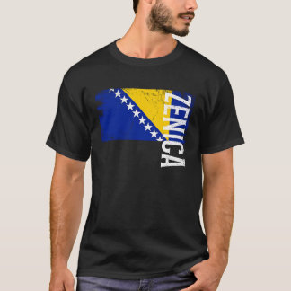 T-shirt Zenica Bosnie Drapeau Pour Hommes Femmes Enfants B