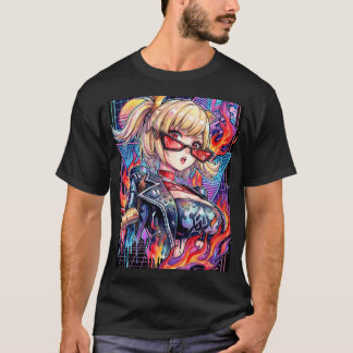 T-shirt Zenless Zone Zero Burnice Feu Blanc Anomaly Barte