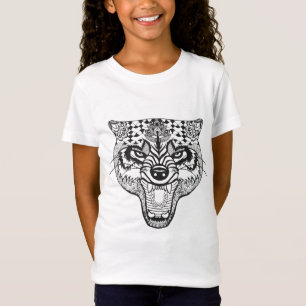 T-Shirt Zentangle a inspiré le loup