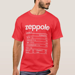 T-shirt Zeppole Nutrition Fact Drôle Thanksgiving Christm