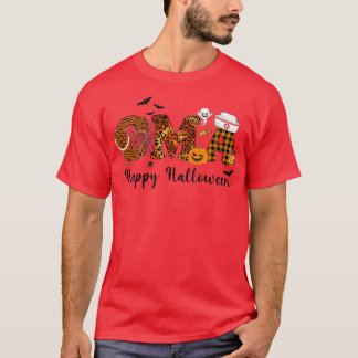 T-shirt zERl Leopard CMA Nurse Happy Halloween Vibes Pumpk