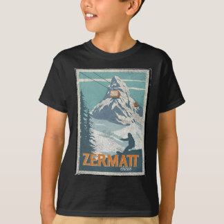 T-shirt Zermatt Suisse Ski d'hiver Snowboard Ski