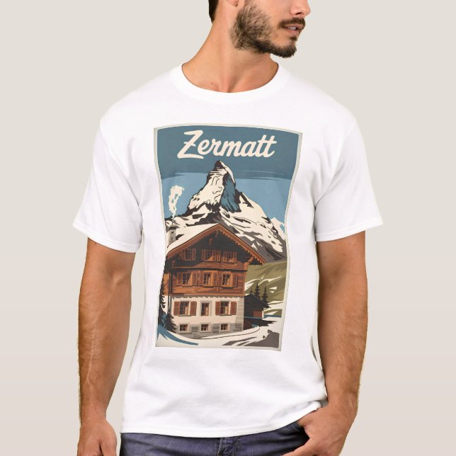 T-shirt Zermatt vintage (Devant)