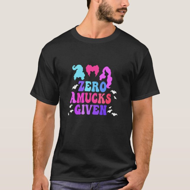 T-shirt Zéro Amucks Donné Bat Drôle Pour Sorcière Hallowee (Devant)