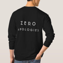 Zero Apologies Bold Minimal Typography Design