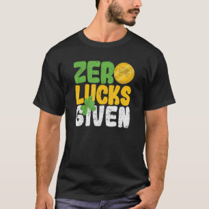 T-shirt Zéro chance donnée drôle Saint-Patrick Shamrock