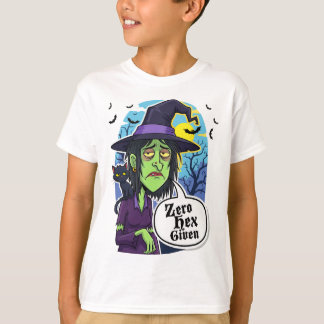 T-shirt Zéro Hex Donné Drôle Sorcière Halloween Costume Te