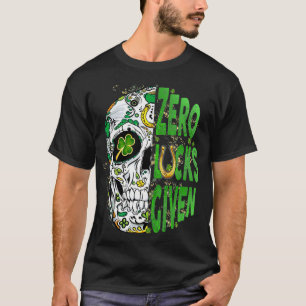 T-shirt Zéro Lucks Donné Drôle Jour de la Saint Patrick Cr