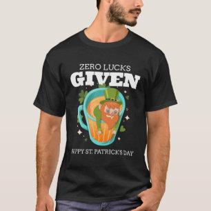 T-shirt Zero Lucks Donné St Patrick's Day Lucky Lad Celebr
