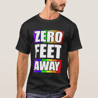 T-shirt Zéro Pied Écart Application de Rencontre Drôle Gay