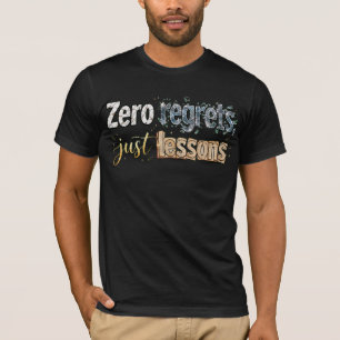 T-shirt "Zéro Regrets, Juste des Leçons" Marbre, Verre Bri