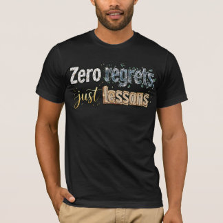 T-shirt "Zéro Regrets, Juste des Leçons" Marbre, Verre Bri