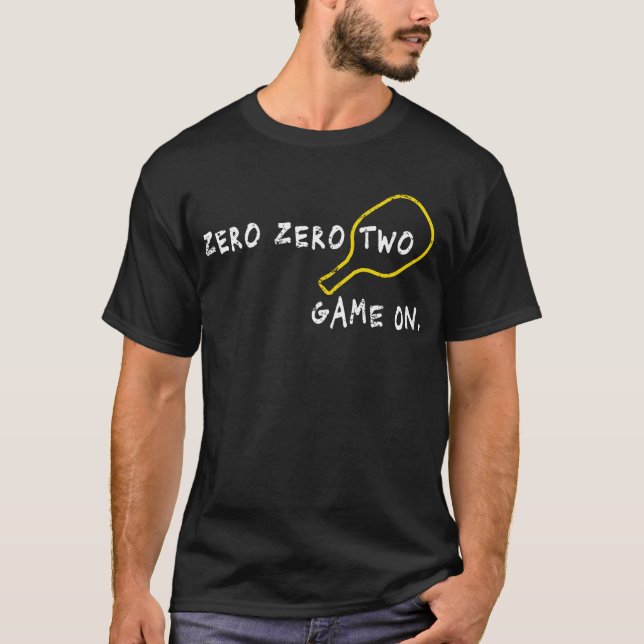 T-shirt Zéro zéro jeux deux sur la chemise de Pickleball (Devant)