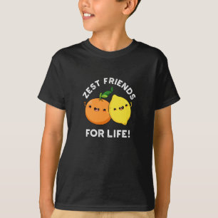 T-shirt Zest Friends for Life Funny Citrus Pun Dark BG
