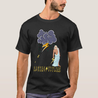 T-shirt Zeus Dieu Grec Foudre Éclair Orage Rétro 