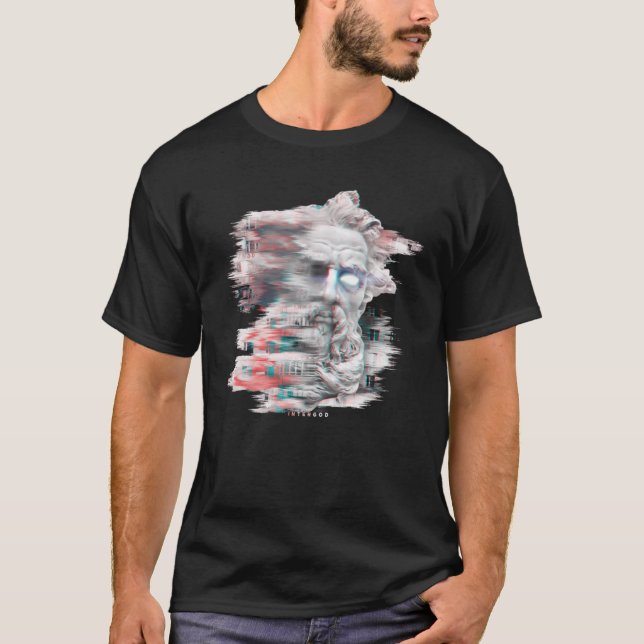 T-SHIRT ZEUS INTERNET GOD MODERN (Devant)