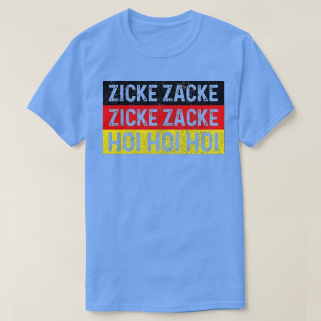 T-shirt Zicke Zacke Hoi Oktoberfest Fête du drapeau allema (Design devant)