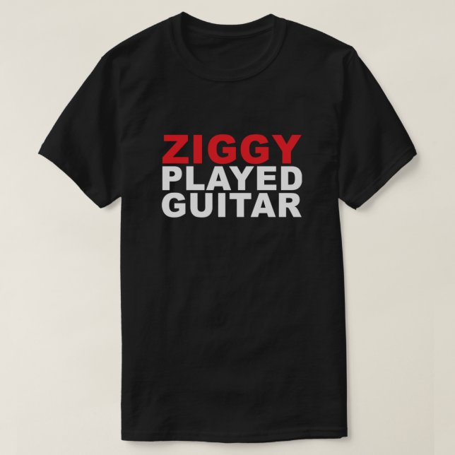 T-shirt ZIGGY JOUÉ GUITAR rouge classique (Design devant)