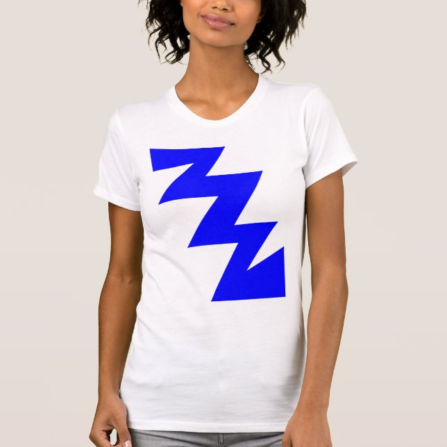 T-shirt ZigZag - Bleu (Devant)