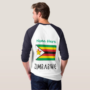T-shirt Zimbabwe Drapeau Zimbabwe Personalisé Hommes