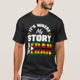 T-shirt Zimbabwe Zimbabwe Drapeau Son Pays Où Mon S
