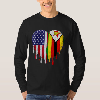 T-shirt Zimbabwean American Patriot Grown Country Melting 