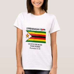 T-shirt ZIMBABWEAN MOM vaut plus que Rubies PROVERBS 31