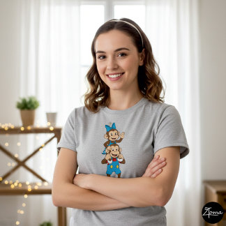 T-shirt Zina and Mimo carrying her on his shoulder.