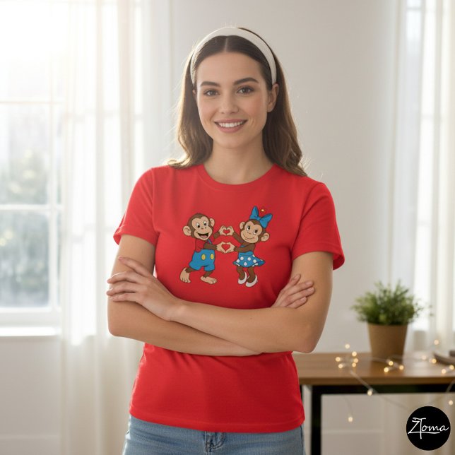 T-shirt Zina and Mimo make a heart with their hands (Créateur téléchargé)